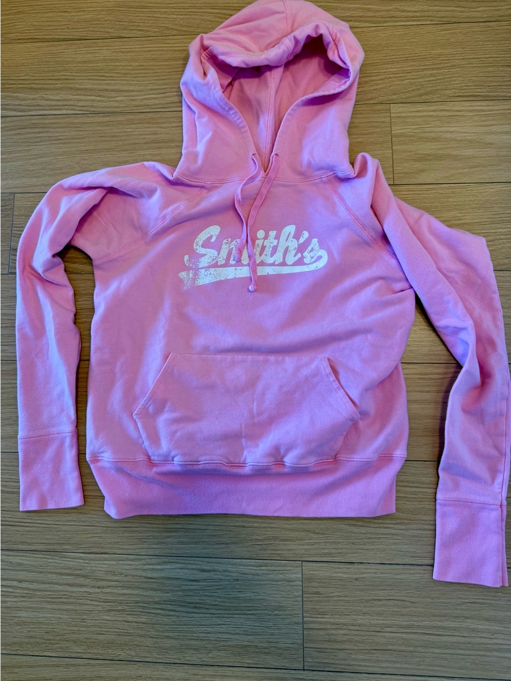 LIKE NEW! SMITH Light Pink Pullover Hoodie with Front Pocket Sz Small